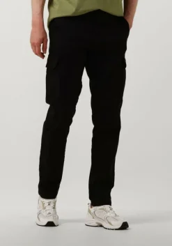 zwarte pure path cargobroeken garment dye cargo pants