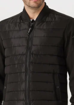 zwarte pure path gewatteerde jas regular fit padded jackets