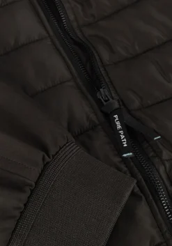 zwarte pure path gewatteerde jas regular fit padded jackets
