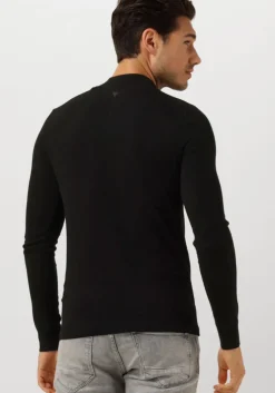 zwarte pure path trui essential knitwear halfzip sweater