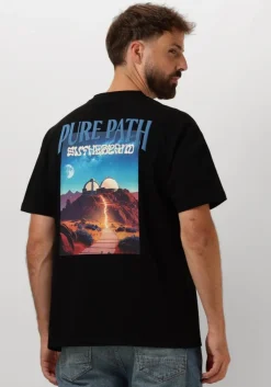 zwarte pure path t-shirt loose fit t-shirts crewneck ss112