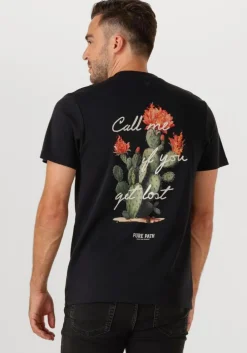 zwarte pure path t-shirt regular fit t-shirts