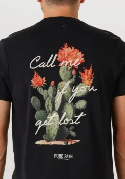 zwarte pure path t-shirt regular fit t-shirts