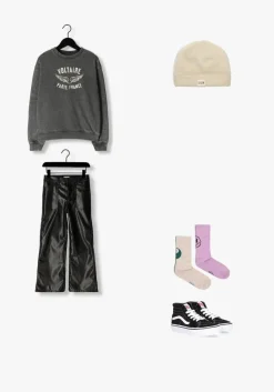 zwarte raizzed flared broek ayla