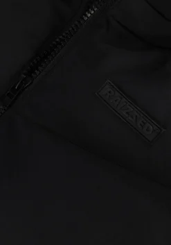 zwarte raizzed gewatteerde jas tiko