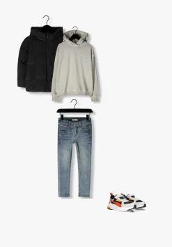 zwarte raizzed gewatteerde jas tiko