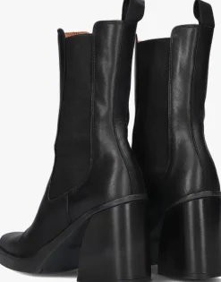 zwarte red-rag enkellaarsjes 74704