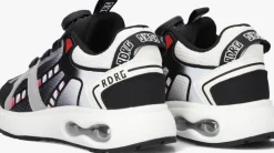 zwarte red-rag lage sneakers 15833