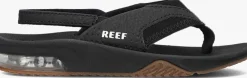 zwarte reef platte sandalen little fanning
