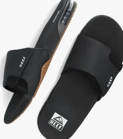 zwarte reef slippers fanning slide