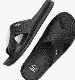 zwarte reef slippers water x slide