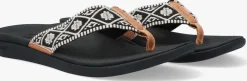 zwarte reef teenslippers ortho woven