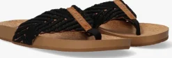 zwarte reef teenslippers cushion strand