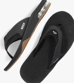 zwarte reef teenslippers fanning kids