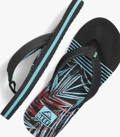 zwarte reef teenslippers ahi