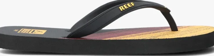 zwarte reef teenslippers switchfoot print