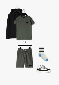 zwarte rellix trui hooded sweat badge