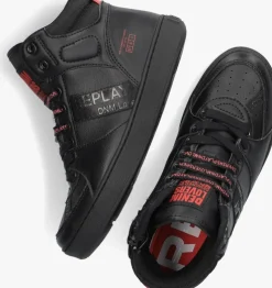 zwarte replay hoge sneakers cobra