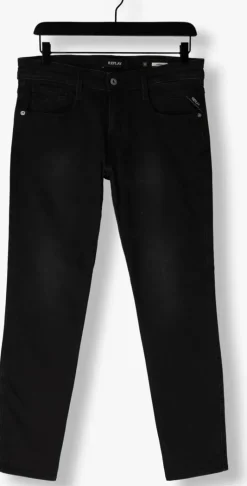 zwarte replay slim fit jeans anbass pants