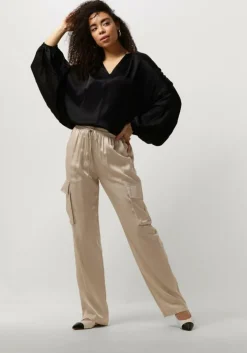 zwarte resort finest blouses satin balloon blouse