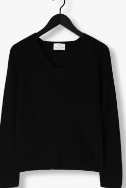 zwarte resort finest trui v-neck rib knit