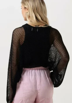 zwarte resort finest trui crochet sweater