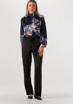 zwarte resort finest wijde broek satin pants