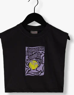 zwarte retour top calvina