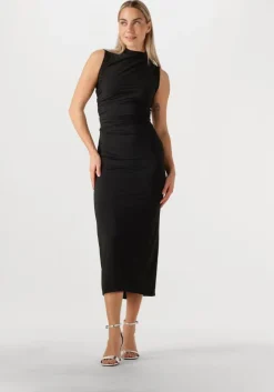 zwarte rosemunde maxi jurk billie sl long drape dress