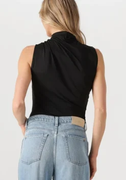 zwarte rosemunde top billie sl drape top