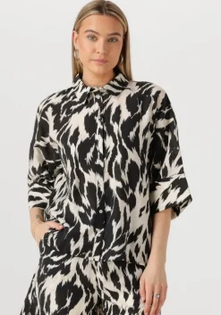 zwarte rouge edit top roualinine 2/4 oversized shirt