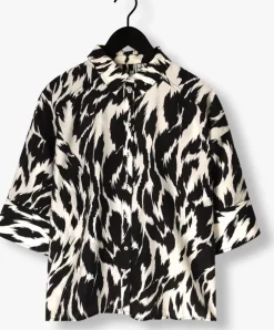 zwarte rouge edit top roualinine 2/4 oversized shirt