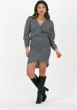 zwarte rough studios mini jurk kamal dress