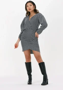 zwarte rough studios mini jurk kamal dress