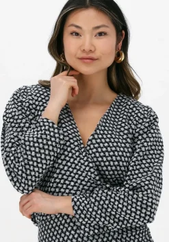 zwarte rough studios mini jurk kamal dress