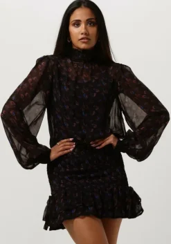 zwarte rough studios mini jurk stella dress
