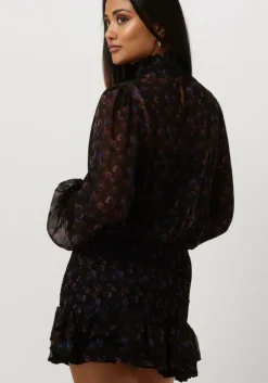 zwarte rough studios mini jurk stella dress