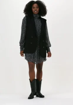 zwarte rough studios mini jurk tornado dress