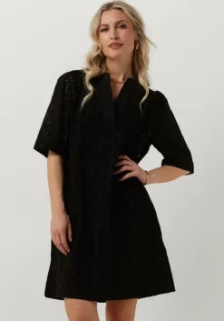 zwarte ruby tuesday mini jurk sabela half sleeves full embro short dress