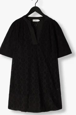 zwarte ruby tuesday mini jurk sabela half sleeves full embro short dress