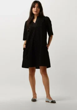 zwarte ruby tuesday mini jurk sabela half sleeves full embro short dress