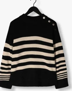 zwarte ruby tuesday trui vieje button shoulder pullover
