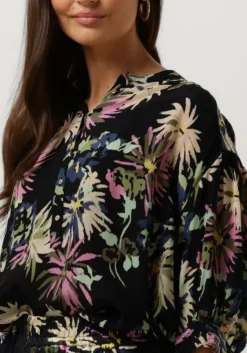 zwarte scotch & soda blouses elbow sleeve easy popover