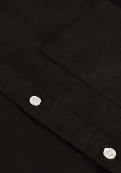 zwarte scotch & soda casual overhemd linen shirt