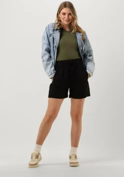 zwarte scotch & soda jeans high rise belted shorts