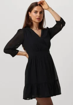 zwarte scotch & soda mini jurk wrap mini dress
