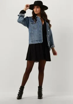 zwarte scotch & soda mini jurk balloon sleeve mini dress