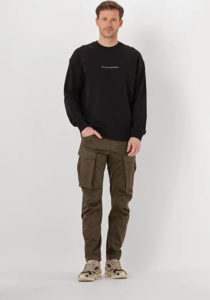 zwarte scotch & soda sweater logo front chest sweatshirt