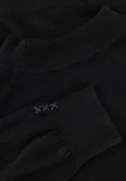 zwarte scotch & soda trui dropped shoulder mock neck pullover