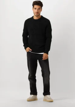 zwarte scotch & soda trui soft knit regular fit sweater